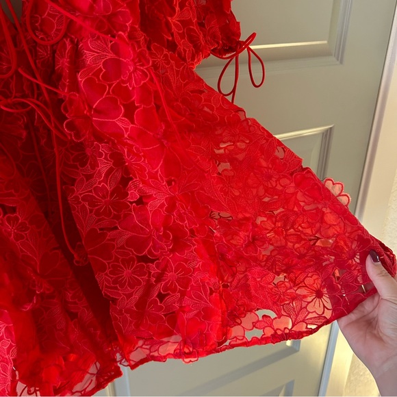 NWT For Love & Lemons Leighton Lace Mini Dress - Picture 4 of 5